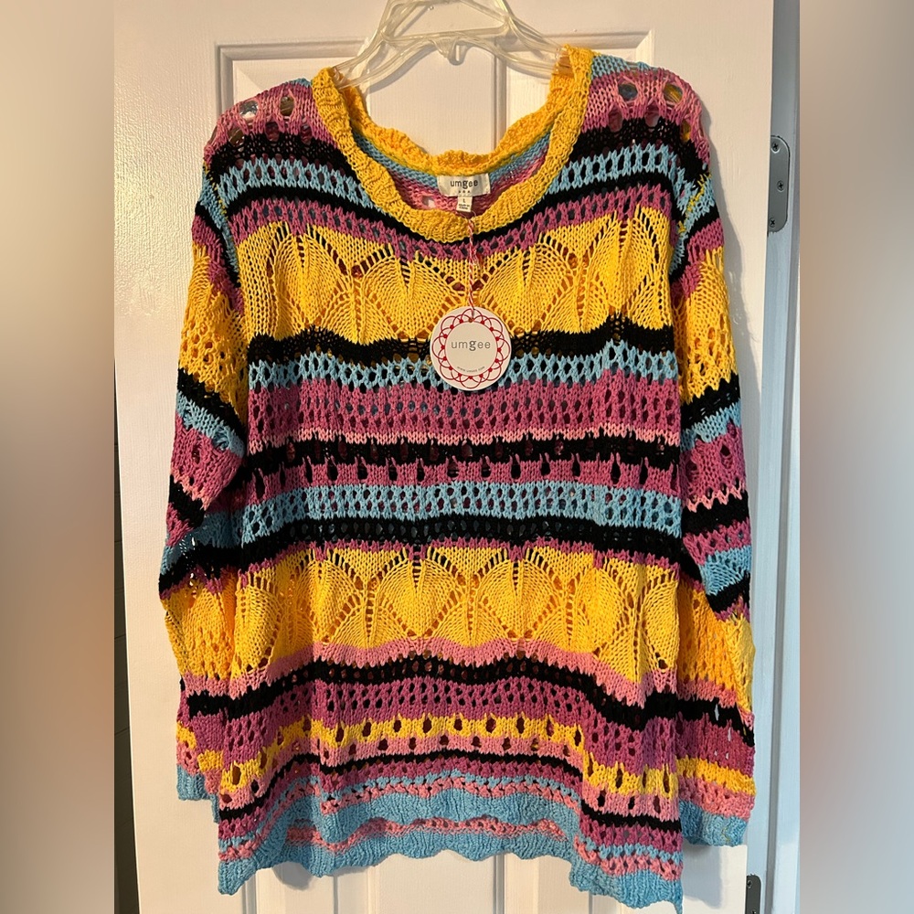 Umgee Multicolor Knit Sweater Top